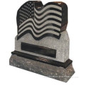 China Black Granite Tombstone, Amerian Style (HL-CB013)